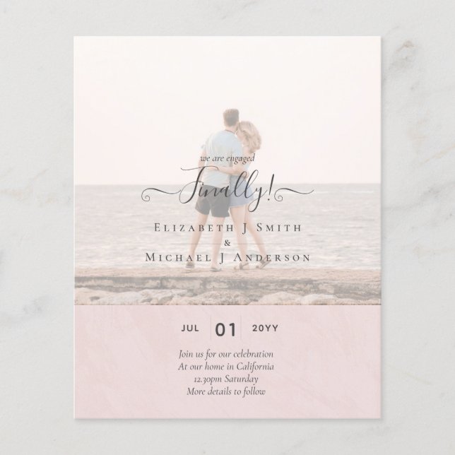 Endlich sind wir Verlobt! Foto der Hochzeitsankünd Flyer (Vorne)