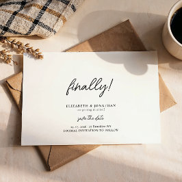 Endlich Skript Minimalistische Hochzeit Termin vor Save The Date