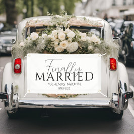 Endlich Verheiratetes Automobil-Banner Banner