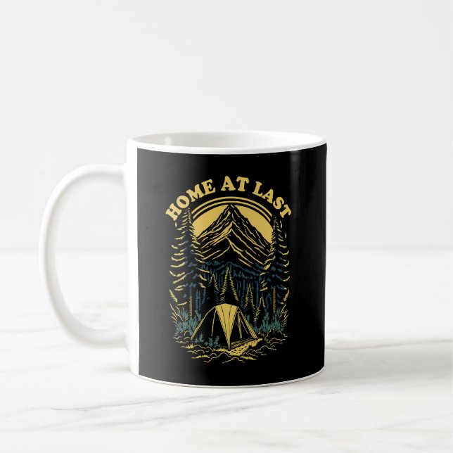 Endlich Zuhause - Camping Kaffeetasse (Links)