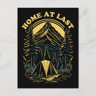 Endlich Zuhause - Camping Postkarte