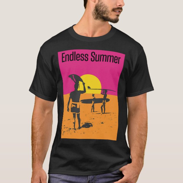 Endlos Summer Sticker T-Shirt (Vorderseite)