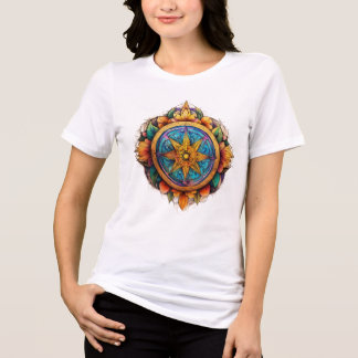 "Endlose Bewegung: Rustikales Rad des Fortschritts Tri-Blend Shirt