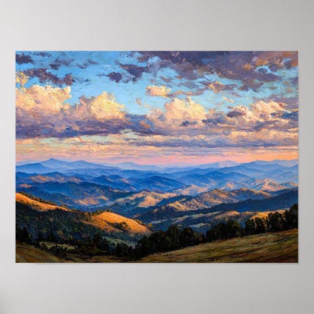 Endlose blaue Horizonte Poster (Vorne)