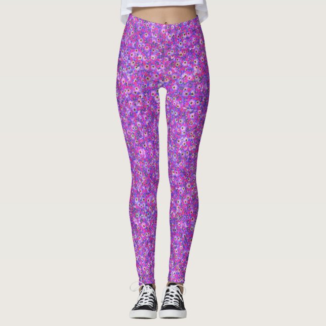 Endlose Blume Leggings (Vorderseite)