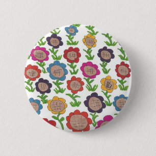 Endlose Garden Blume Muster Art Button