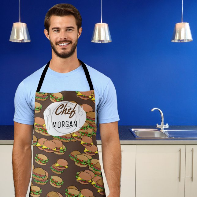 Endlose Hamburgers Mens Schürze (Cook in style and with a sense of humor with our fun customizable apron. )