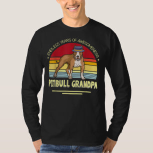 Endlose Jahre der Wahnsinn Pitbull Hund Großvater T-Shirt