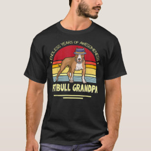 Endlose Jahre der Wahnsinn Pitbull Hund Großvater  T-Shirt