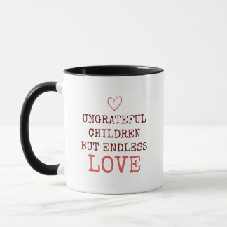 Endlose Liebe - Personalisierte, unglückliche Kind Tasse