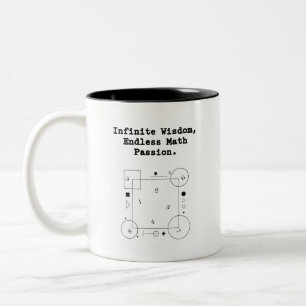 Endlose Mathematik-Leidenschaft Infinite Wisdom Zweifarbige Tasse