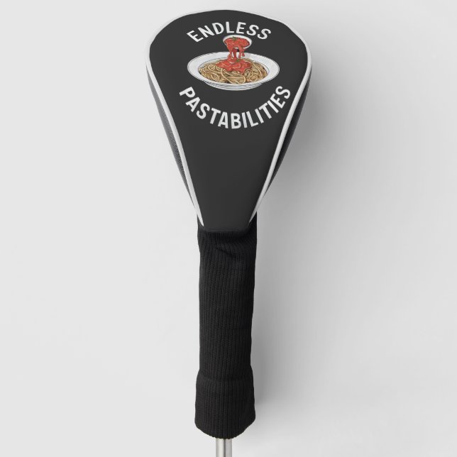 Endlose Pastabilities Funny Pasta Spaghetti Lover Golf Headcover (Vorderseite)