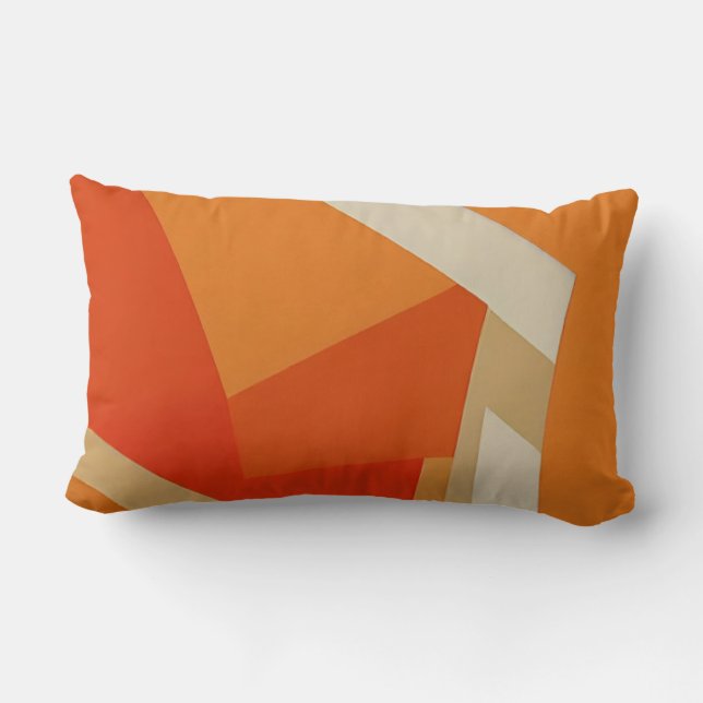 Endlose Schritte - in warmer Orange Lendenkissen (Rückseite)