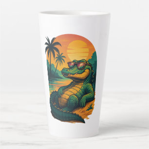 Endlose Sommerkrokodile - Retro Milchtasse