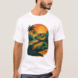 Endlose Sommerkrokodile - Retro T-Shirt