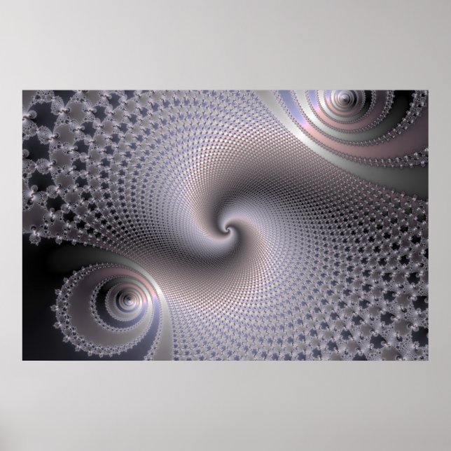 Endlose Spiralen - Fraktal Art Poster (Vorne)