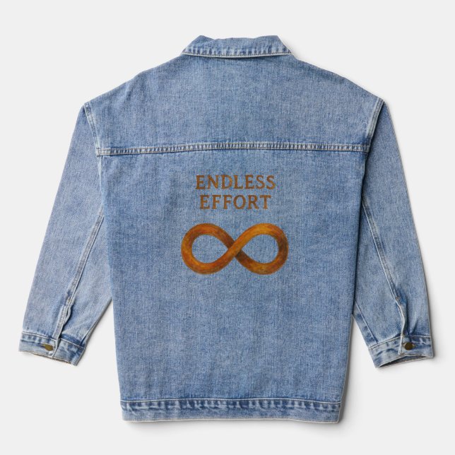 Endloser Aufwand: Der Power der Beharrlichkeit Jeansjacke (Rückseite)