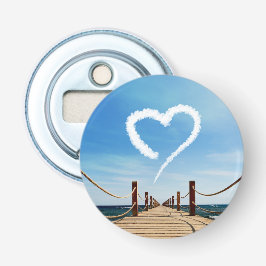 Endloser Pfad Herzförmige Cloud Flaschenöffner