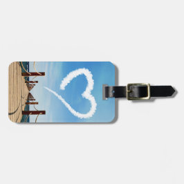 Endloser Pfad Herzförmige Cloud Gepäckanhänger