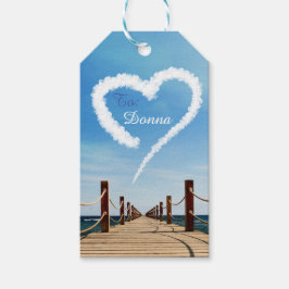 Endloser Pfad Herzförmige Cloud Geschenkanhänger