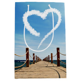 Endloser Pfad Herzförmige Cloud Mittlere Geschenktüte