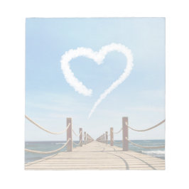 Endloser Pfad Herzförmige Cloud Notizblock