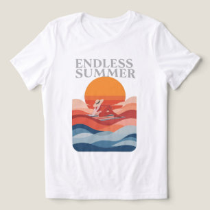Endloser Sommer - Retro Sunset & Beach Vibes Tri-Blend Shirt