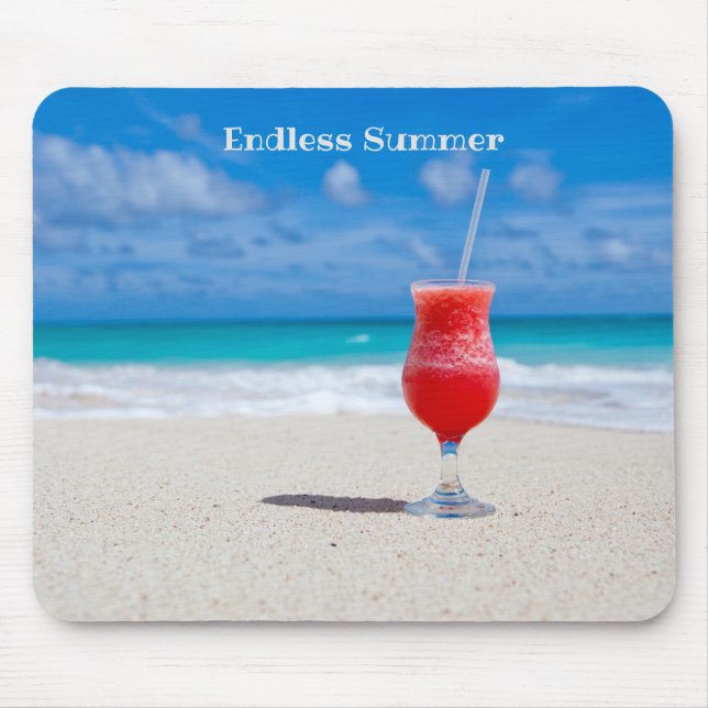 Endloser Sommer tropischer Strand Mousepad (Vorne)