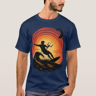 Endloser Wind und Ozean Energie Kitesurf Sonnenunt T-Shirt