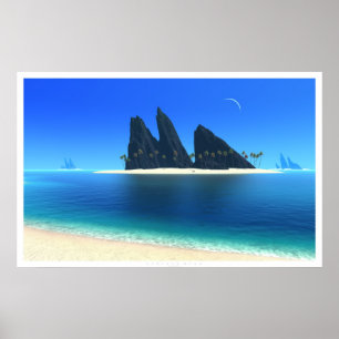 Endloses Blau Poster