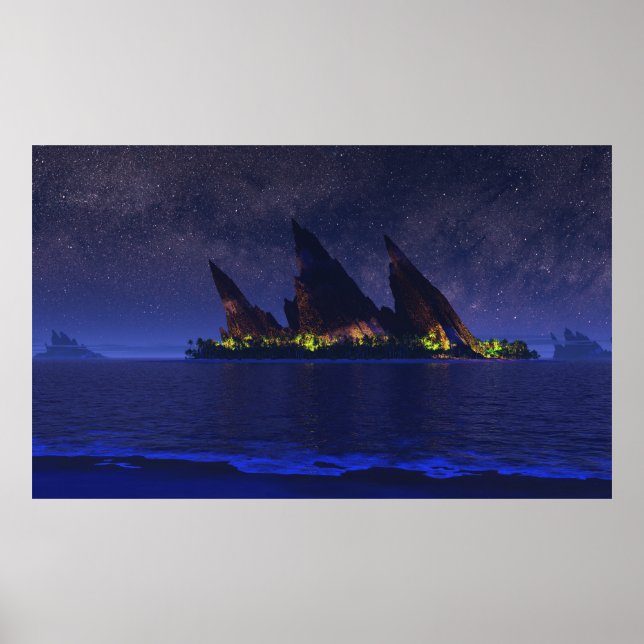 Endloses Blau (Sternenlicht) Poster (Vorne)