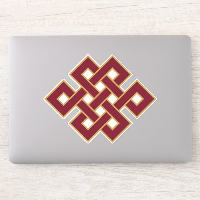 Endloses Knot-Buddhismus-Symbol Aufkleber (Computer)