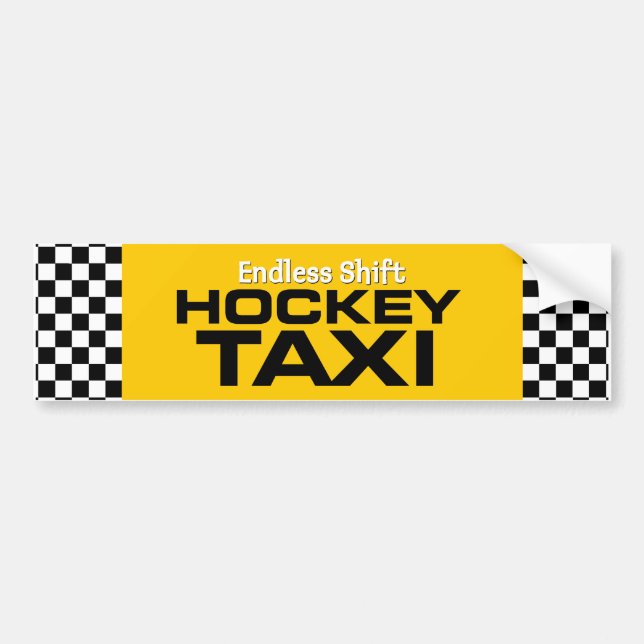 Endloses SchiebeHockey-Taxi Autoaufkleber (Vorne)