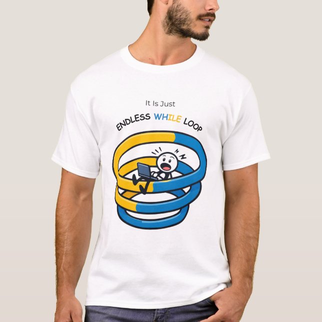 Endlosschleifenbewusster Python-Entwickler | T-Shi T-Shirt (Vorderseite)