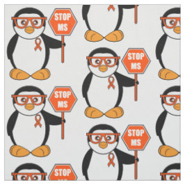 Endmultiple Sklerose: Pinguin mit einem Zeichen Stoff