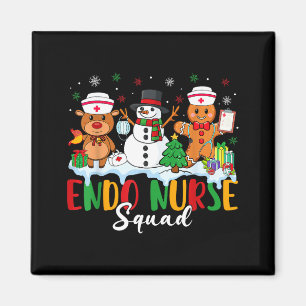 Endo Nurse Squad Rentier Schneemann Lebkuchen Chri Magnet