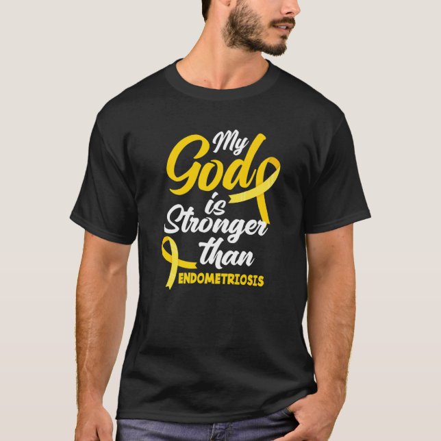 Endo Warrior Mein Gott ist stärker als Endometrios T-Shirt (Vorderseite)
