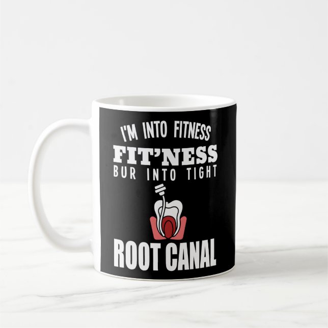 Endodontist Chirurg I. bin Zahnarzt für Fitness Kaffeetasse (Links)