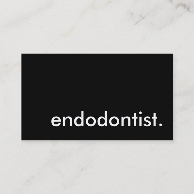 Endodontist. (Farbanpassbar) Visitenkarte (Vorderseite)