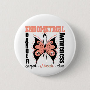 Endometrial Bewusstseins-Schmetterling Button