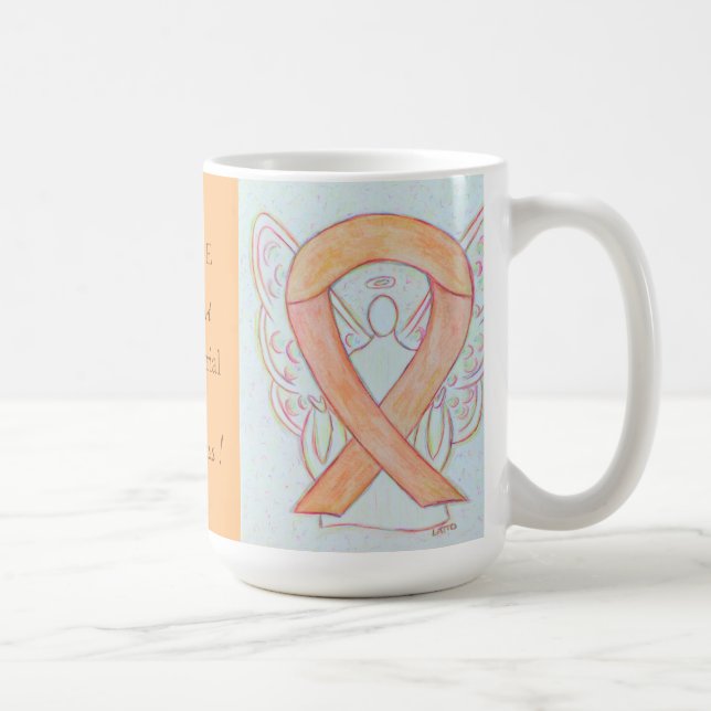 Endometrial Cancer Awareness Ribbon Angel Tasse (Rechts)