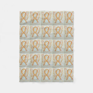 Endometrial Cancer Awareness Ribbon Soft Blankets Fleecedecke