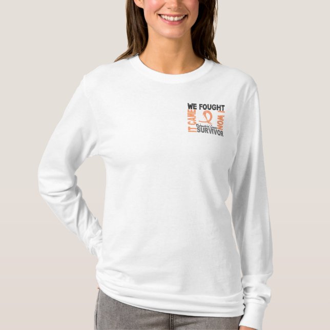 Endometrial Krebs des Überlebend-5 T-Shirt (Vorderseite)