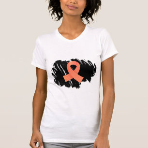 Endometrial Krebs-Pfirsich-Band mit Gekritzel T-Shirt