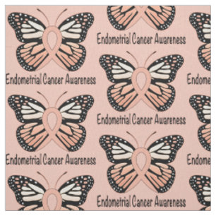 Endometrial Krebs-Schmetterlings-Bewusstseins-Band Stoff