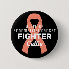Endometrialer Krebs-Ribbon-schwarzer Knopf Button