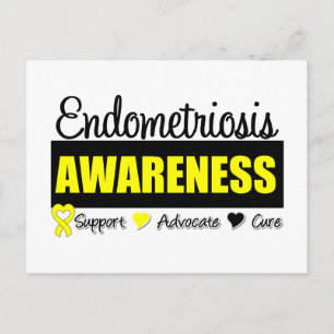 Endometriose Awareness Abzeichen Postkarte