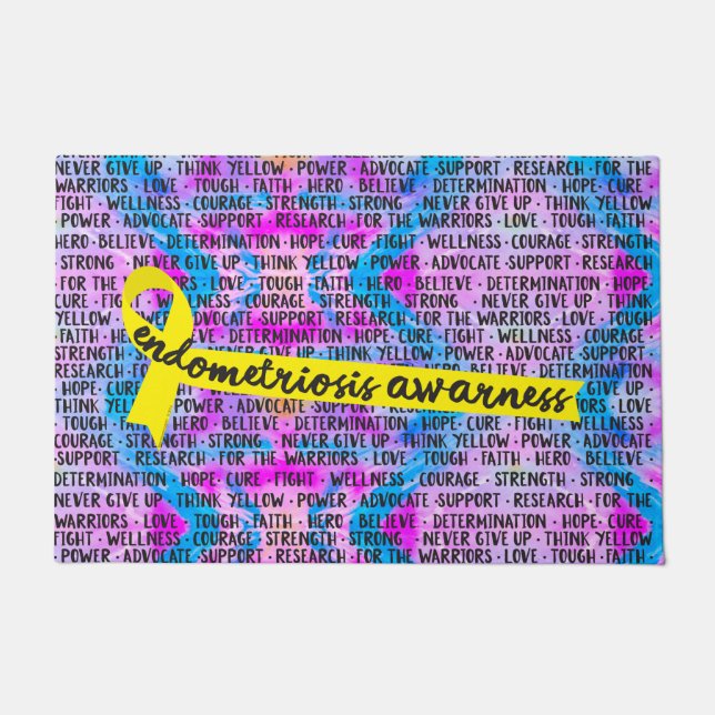 Endometriose Awareness Doormat Fußmatte (Vorderseite)