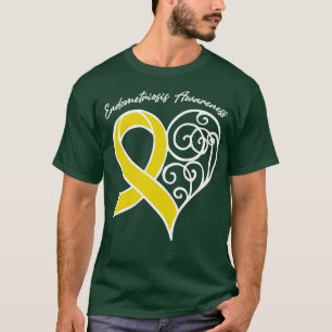 Endometriose Awareness Heart Ribbon Gift Valentin T-Shirt