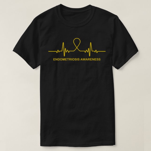 Endometriose-Awareness-Herzschlag in dieser Famili T-Shirt (Design vorne)